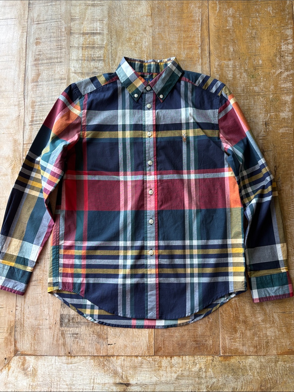 Ralph Lauren Plaid Boy's Shirt M(10-12) - Picture 8 of 11
